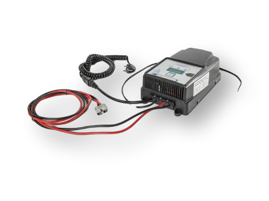 Afbeeldingen van Acculader hoogfrequent 24VDC/30A/110V/60Hz met stekker grijs