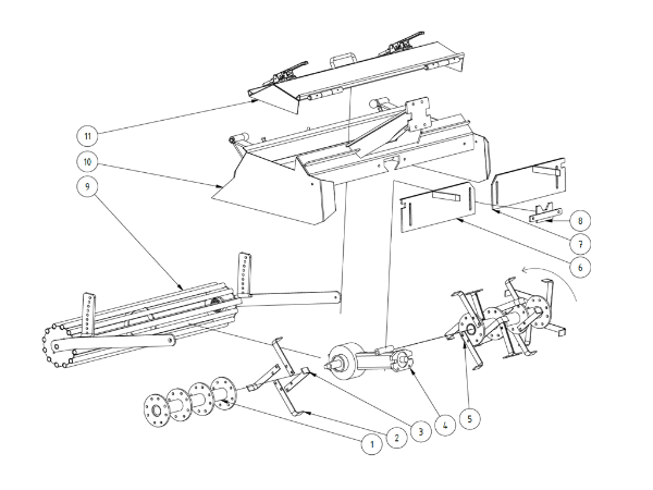 Picture for category Weni Rotary Tiller g520 110cm - 6480310