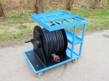 Afbeeldingen van Servicewagen incl. HDPE kabel haspel voor elektrische Bio Choppers