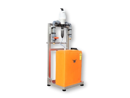 Afbeeldingen van Doseerunit op RVS frame - Dosatron D3RE2PVDF+BP