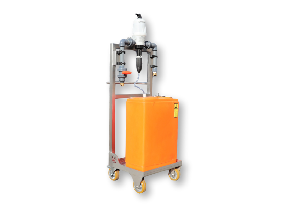 Afbeeldingen van Doseerunit op RVS frame - Dosatron D3RE2PVDF+BP