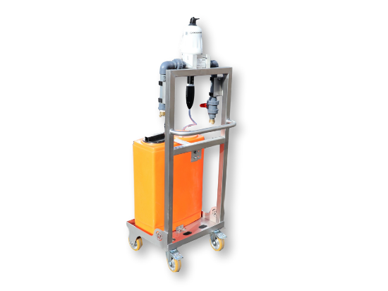 Afbeeldingen van Doseerunit op RVS frame - Dosatron D3RE2PVDF+BP