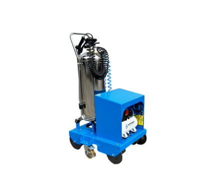 Picture of Tube rail spray trolley with vessel and compressor