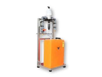 Picture of Dosing unit on stainless steel frame - Dosatron D3RE2PVDF+BP
