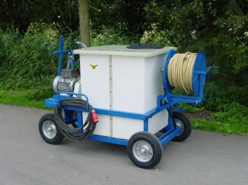 Afbeeldingen van Spuitwagen 600K - Plunjerpomp P63 42l/min~50bar - Handhaspel 300 vast