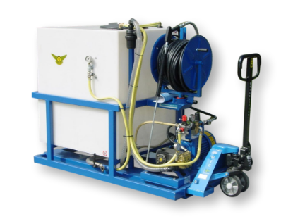 Picture of High Pressure Pumpunit 30 l/min~200bar - 1000K HDPE - Hose reel 350mm