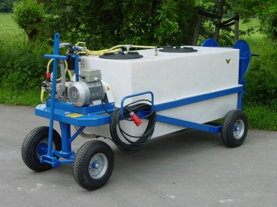 Picture of Spray Cart 800L-300L HDPE - Plunger pump P63 42l/min~50bar - Hand Reel 450mm