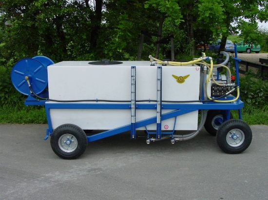 Picture of Spray Cart 800L-300L HDPE - Plunger pump P63 42l/min~50bar - Hand Reel 450mm
