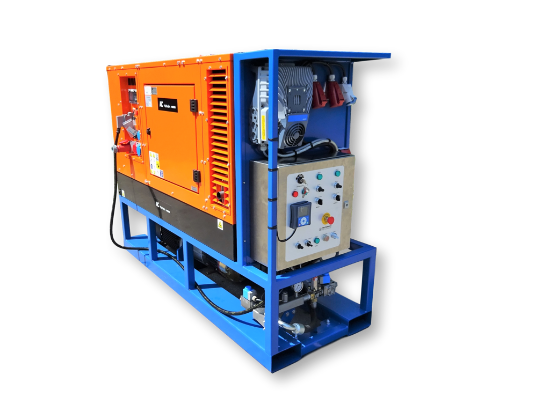 Afbeeldingen van Diesel/Elektrisch Aangedreven pompset - Hydra Cell G25 - 45l/min~69bar 7,5kW (Aggregaat- AC1250Q)